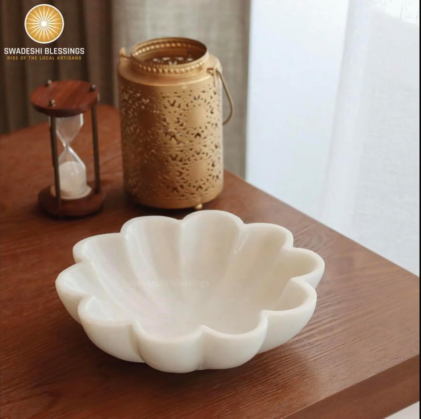 Ruffle Scalloped Fluted Key/Fruit Ring Dish / 6 Inches / White