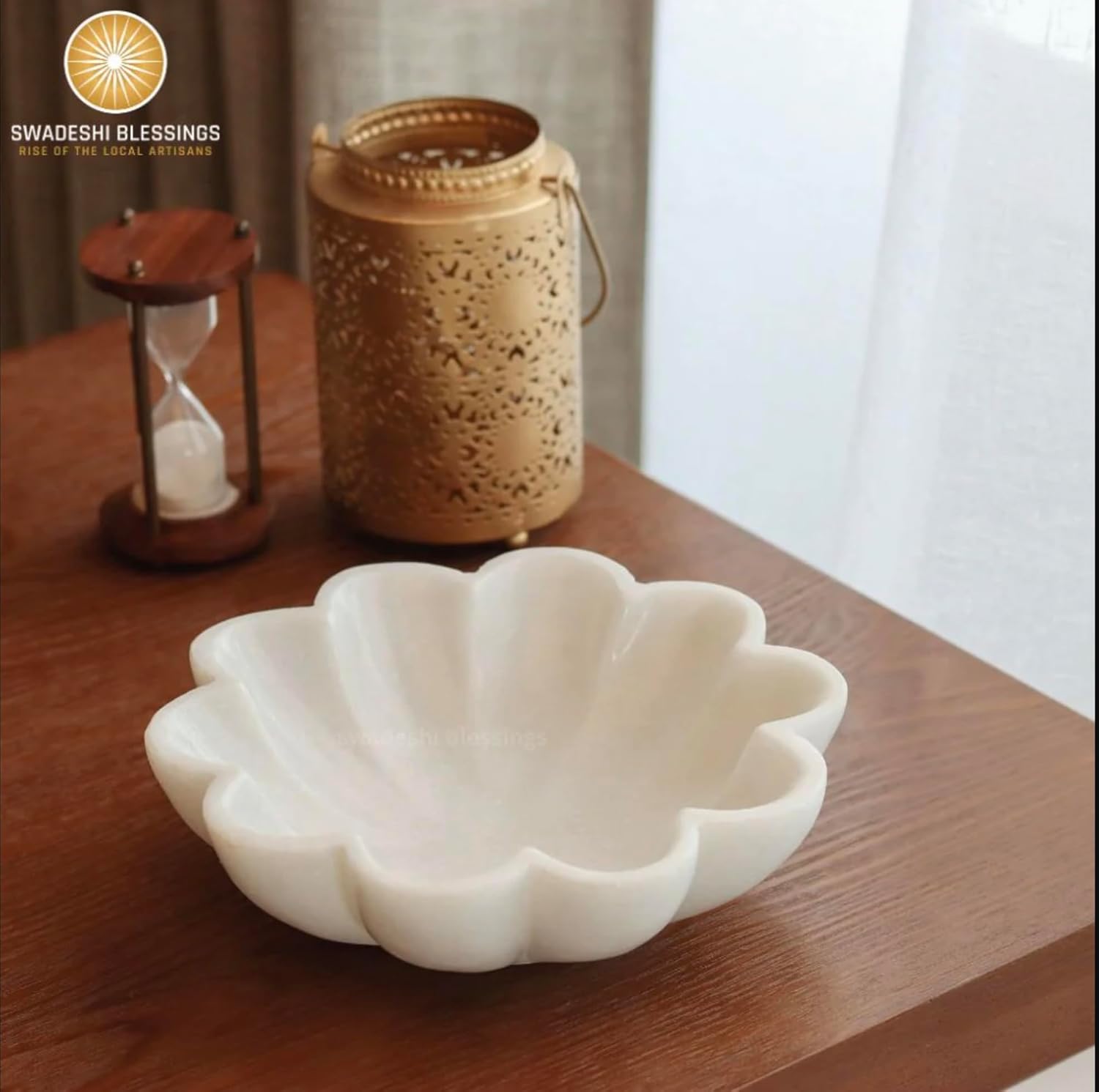 Ruffle Scalloped Fluted Key/Fruit Ring Dish / 6 Inches / White