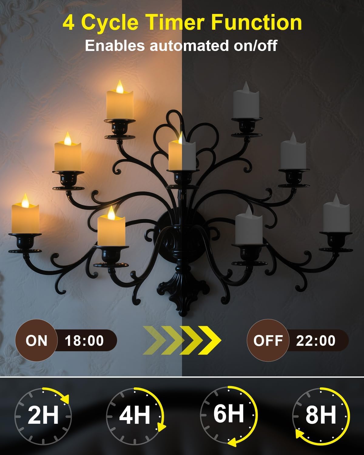 SoulBay Flameless Candles Rechargeable with Remote, 6pcs Electric LED Fake White Votive Candles with Charging Base and