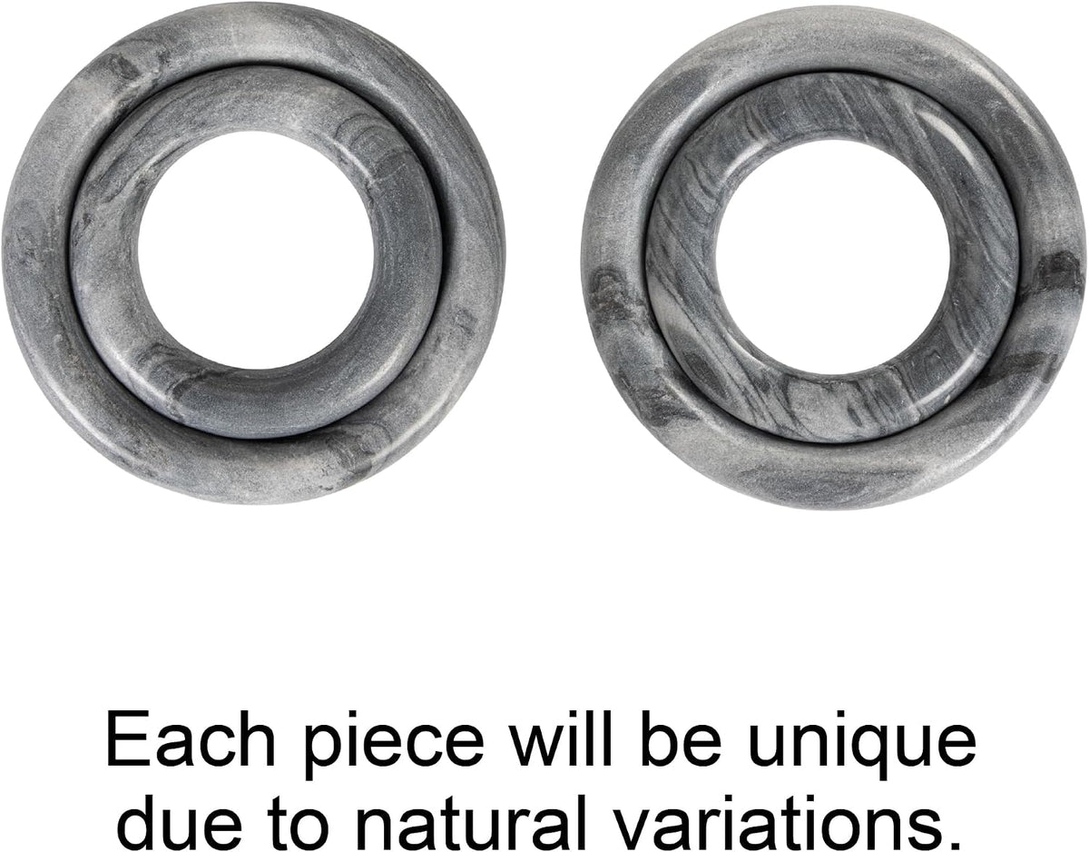 Creative Co-Op Grey Marble Trivets, Set of 2