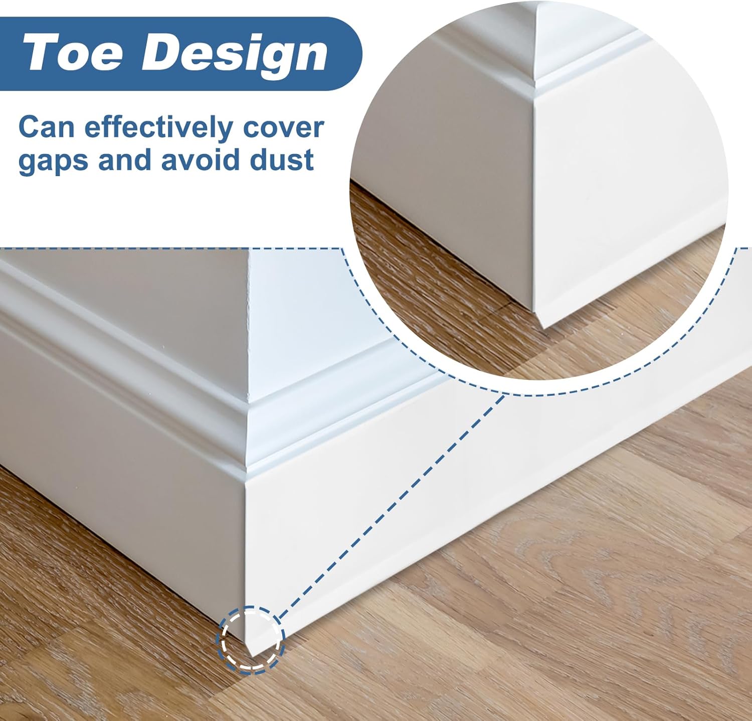 x Baseboard Trim Self Adhesive Wall Molding Trim / 16.4 Ft x 2 In / White / 2 Inch