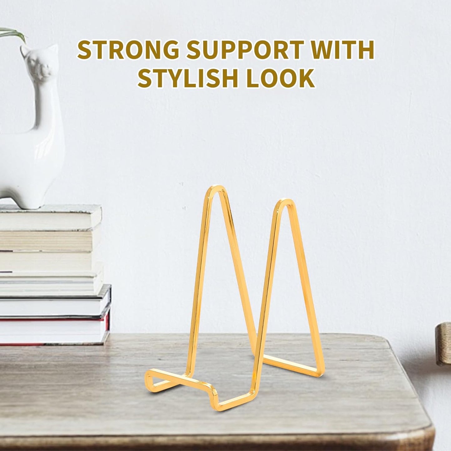 Metal Plate Stands for Display / Gold-6 Inch / 6 Inch / Set of 3