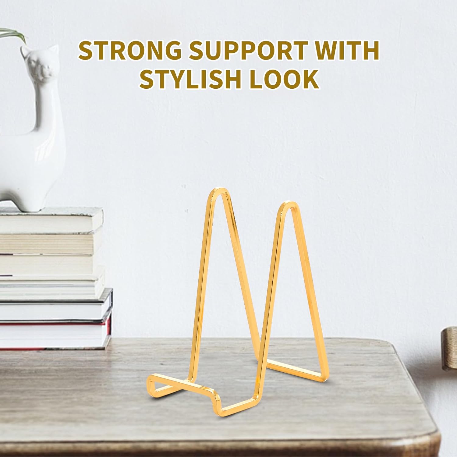 Metal Plate Stands for Display / Gold-6 Inch / 6 Inch / Set of 3