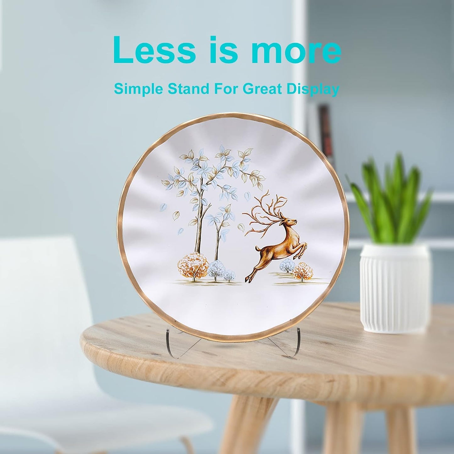 Acrylic Plate Display Stand / 60-degree Angle / 6 Inch / Clear