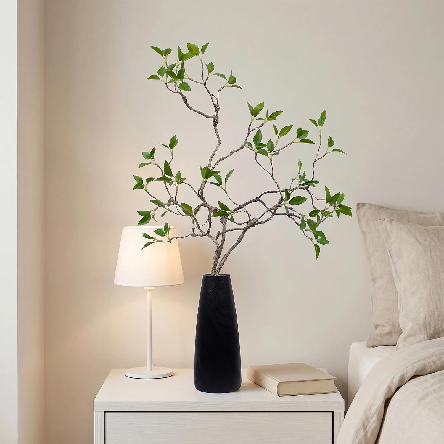 30" Bendable Artificial Greenery Stems Faux Plants Indoor for Vase Filler Table / No Vase / Set of 2
