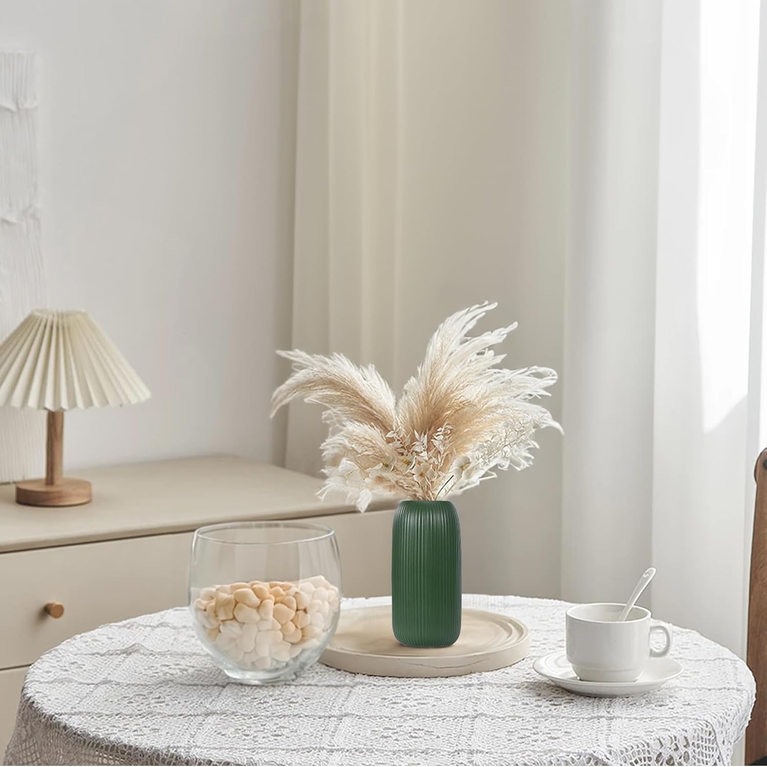 Ceramic Vase for Flowers / Green