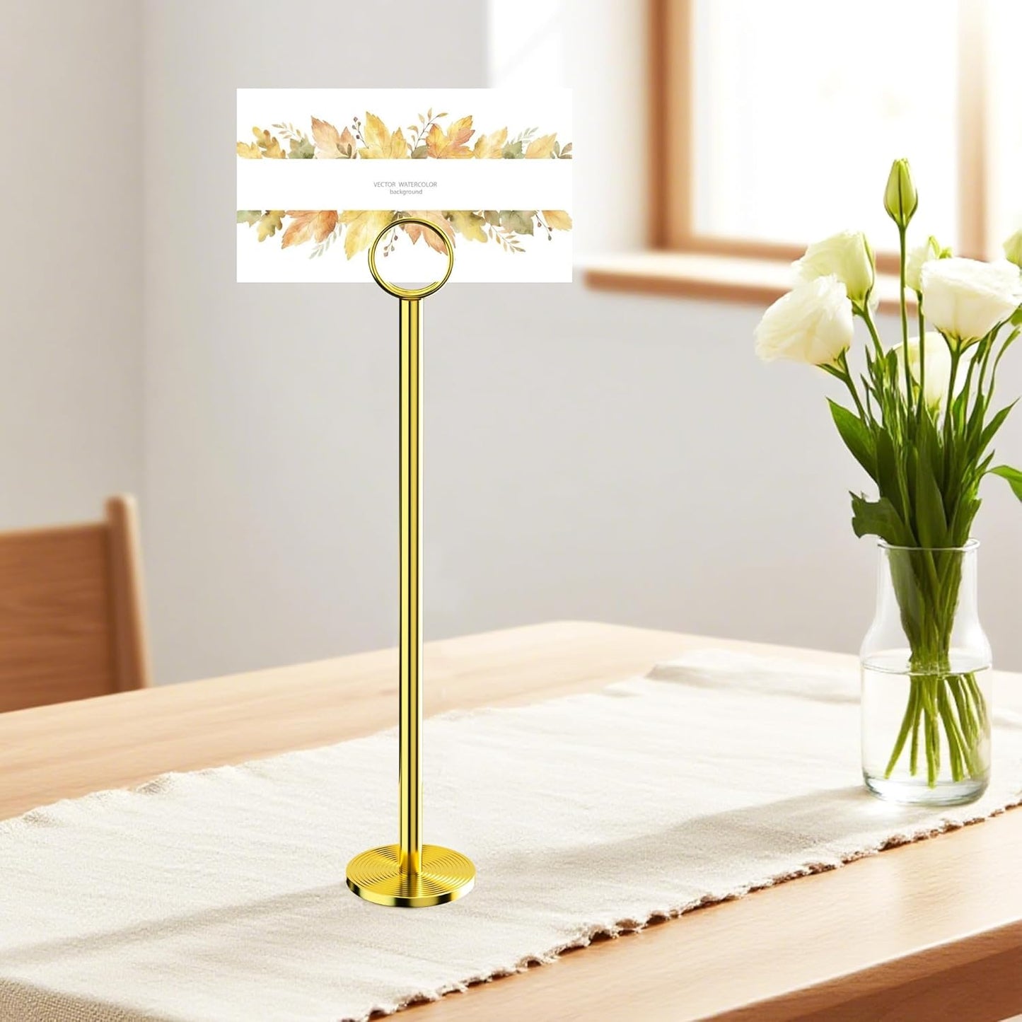 Urban Deco 12PK Table Number Holders Place Card Holders 12 Inch Table Card Holders Steel Card Holders for Photos, Food