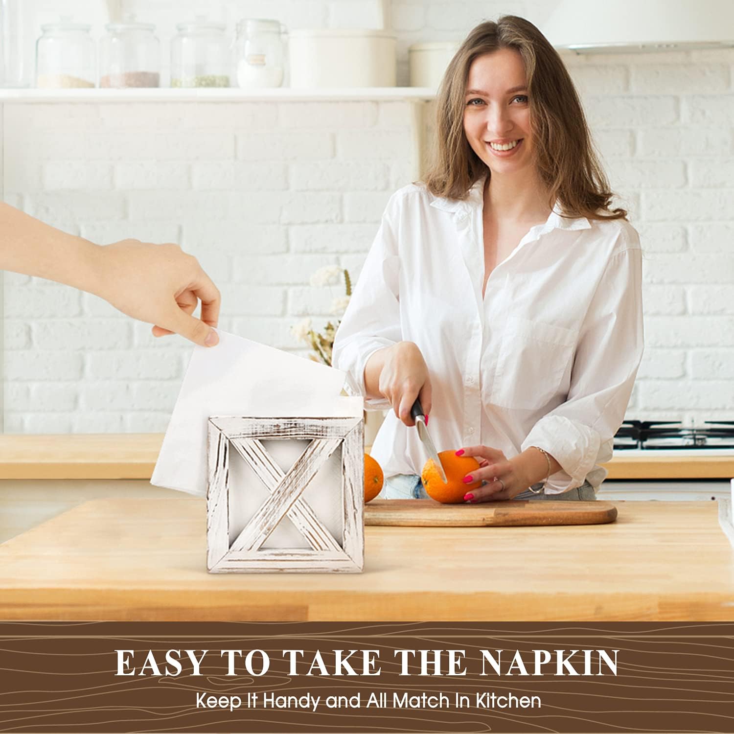 Farmhouse Wooden Napkin Holder
