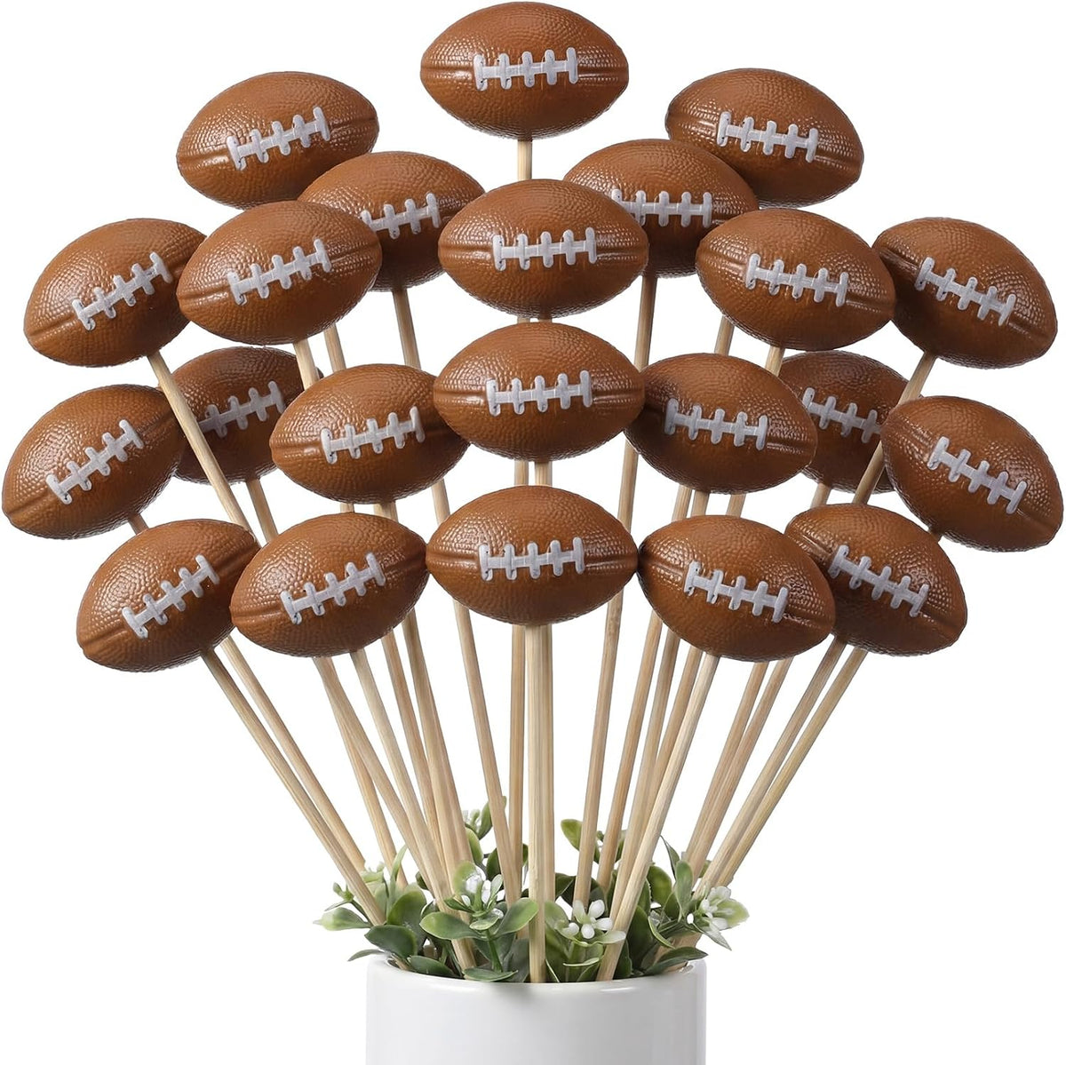 Soulchen 24 Pcs Football Party Centerpiece Sticks for Sport Themed Party