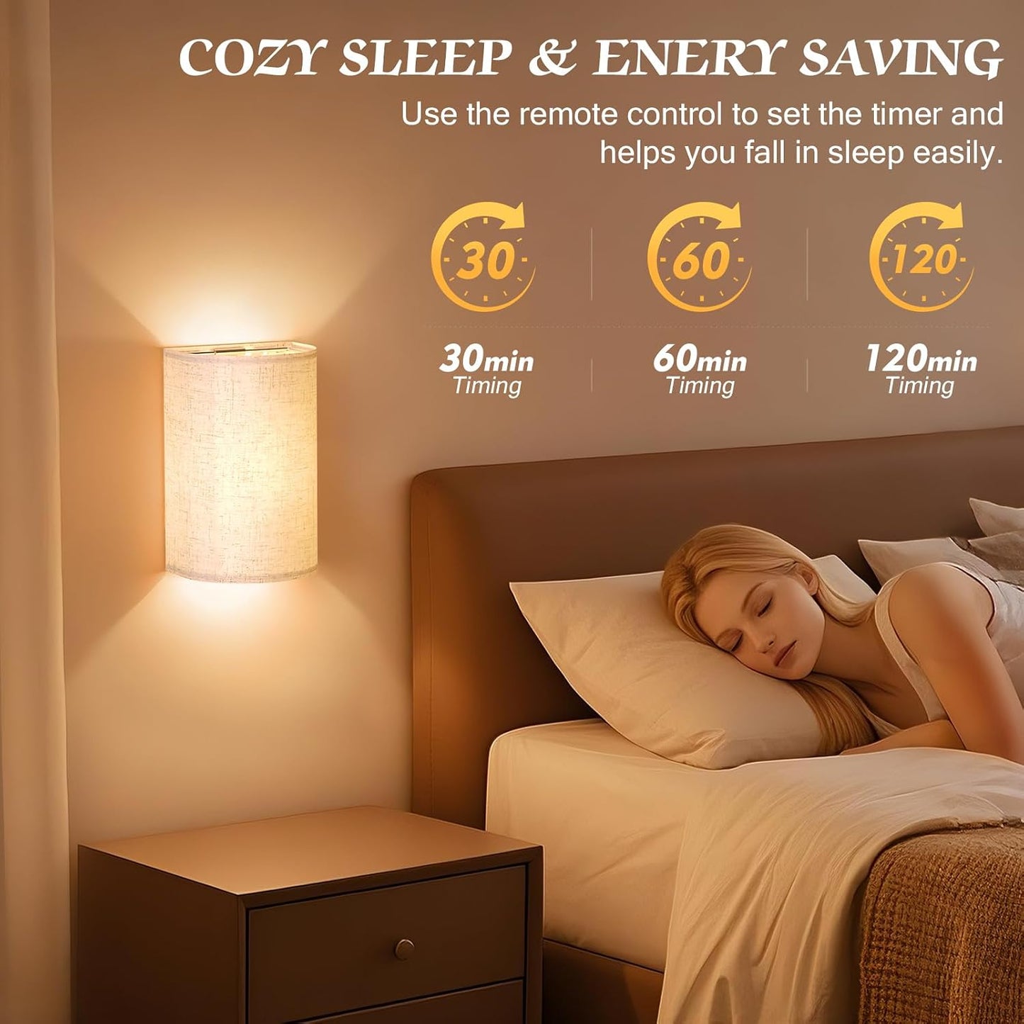 OCATO Battery Operated Wall Sconce Wireless Wall Sconces Set of Two | Rechargeable Magnetic Bulb Wall Lights Lamp
