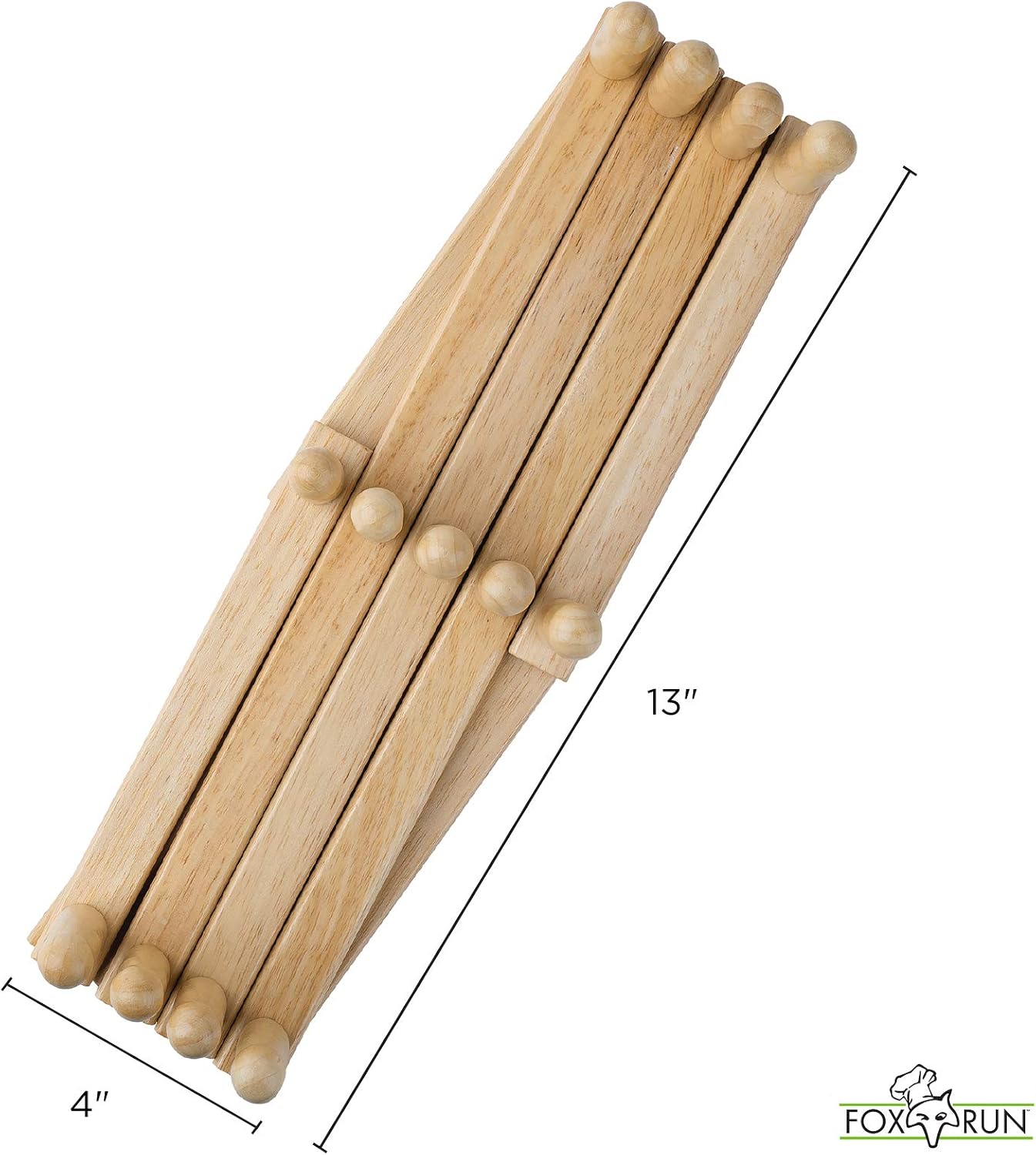 Fox Run Expanding Beechwood Coffee Mug Wall Rack