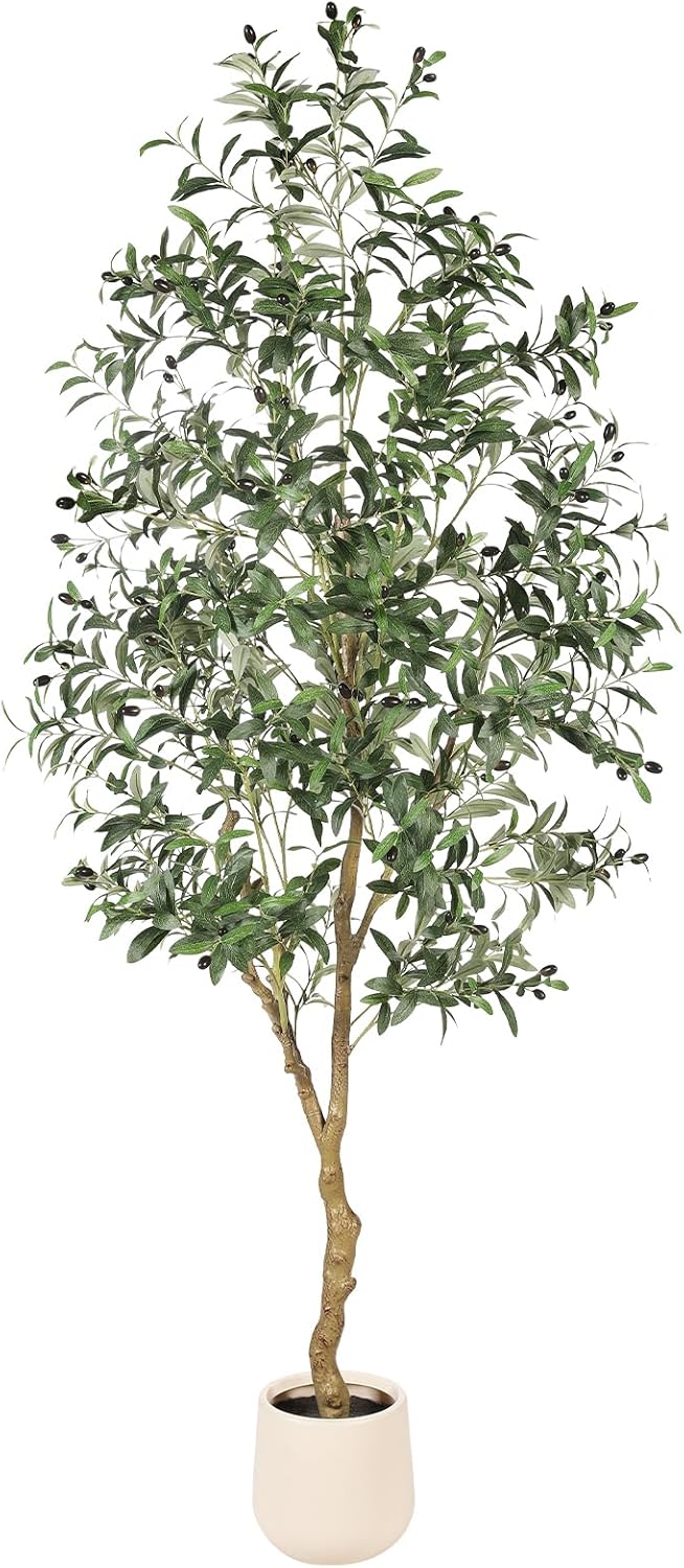 Olive Trees Artificial Indoor 6Ft Tall Faux Plants Large Fake Olivos Tree