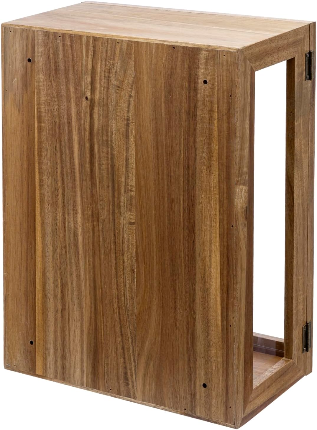 MyGift 11 x 15 Inch Wall Mounted Acacia Solid Wood Deep Shadow Box | Cork Back, Premium Clear Acrylic Viewing Panels