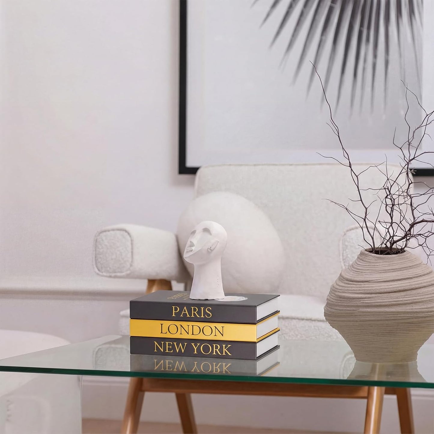 Decorative Books / Stylish Fake Books of Room Decor Aesthetic / Black Golden / Set of 3