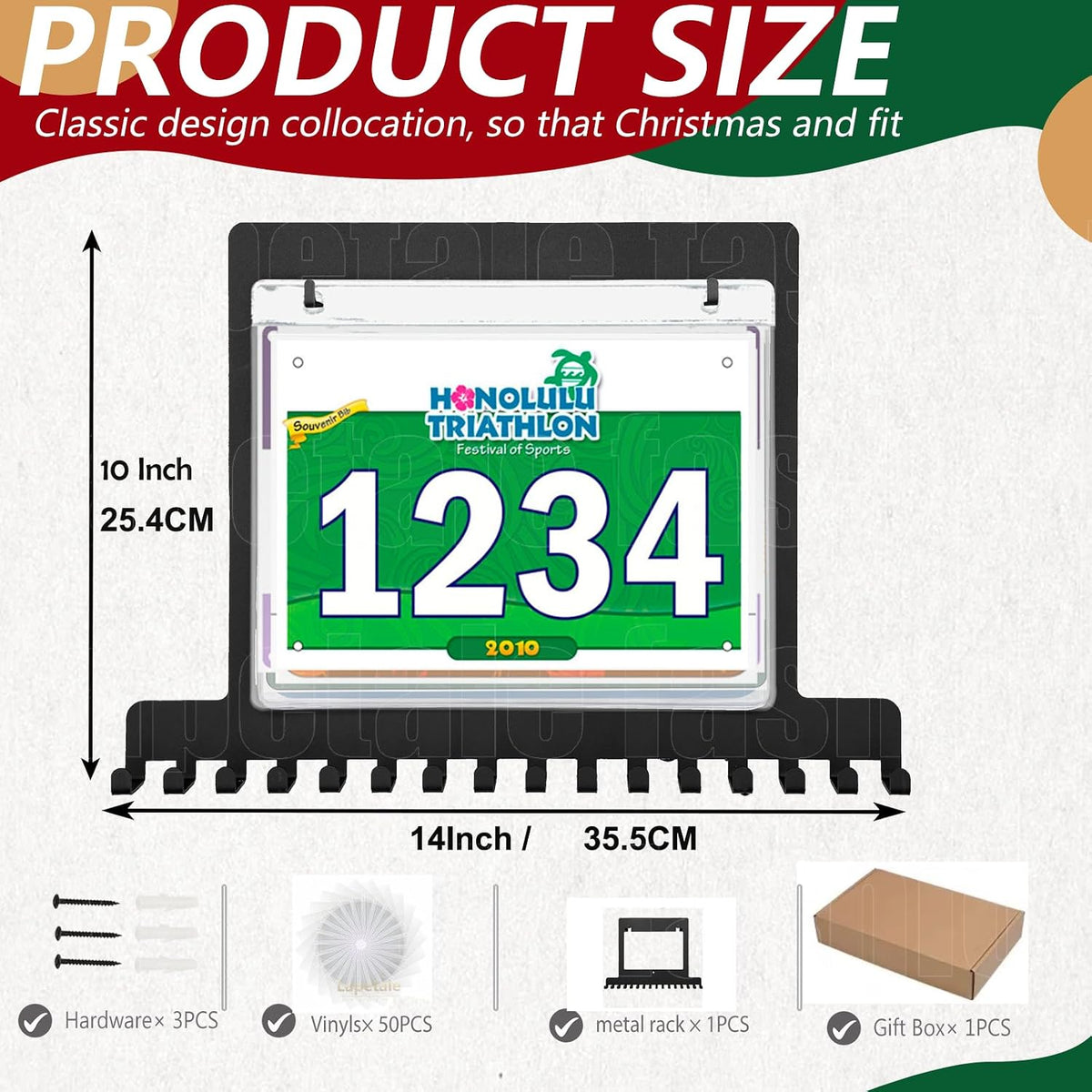 Race Medal and Bib Display,Running Bib and Medal Display and Runner Medal Hanger Display,Medal and Bib Hanger Display