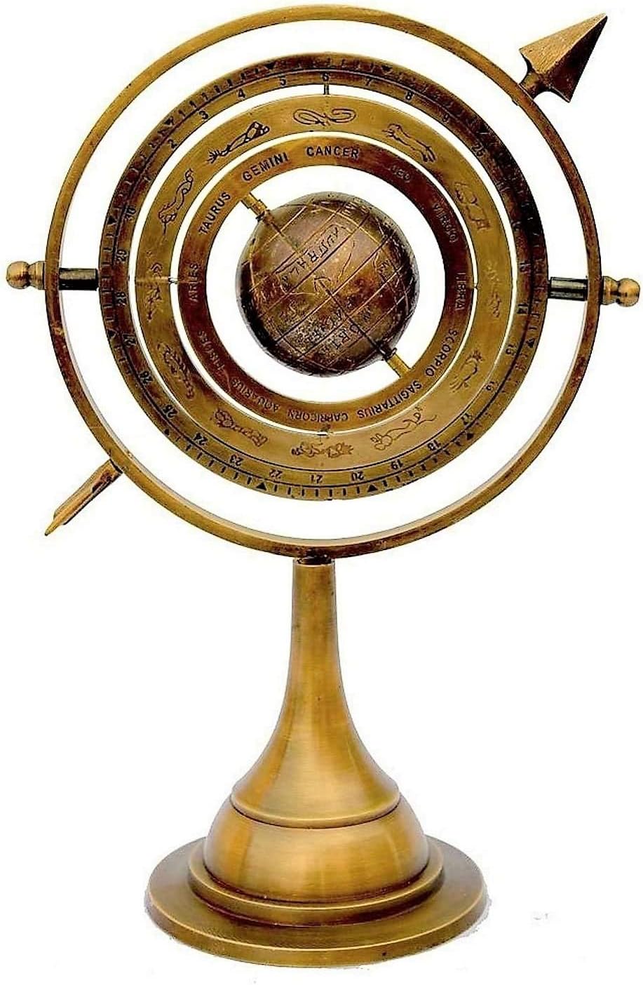 Arch Instrument 11" Antique Brass Armillary Sphere