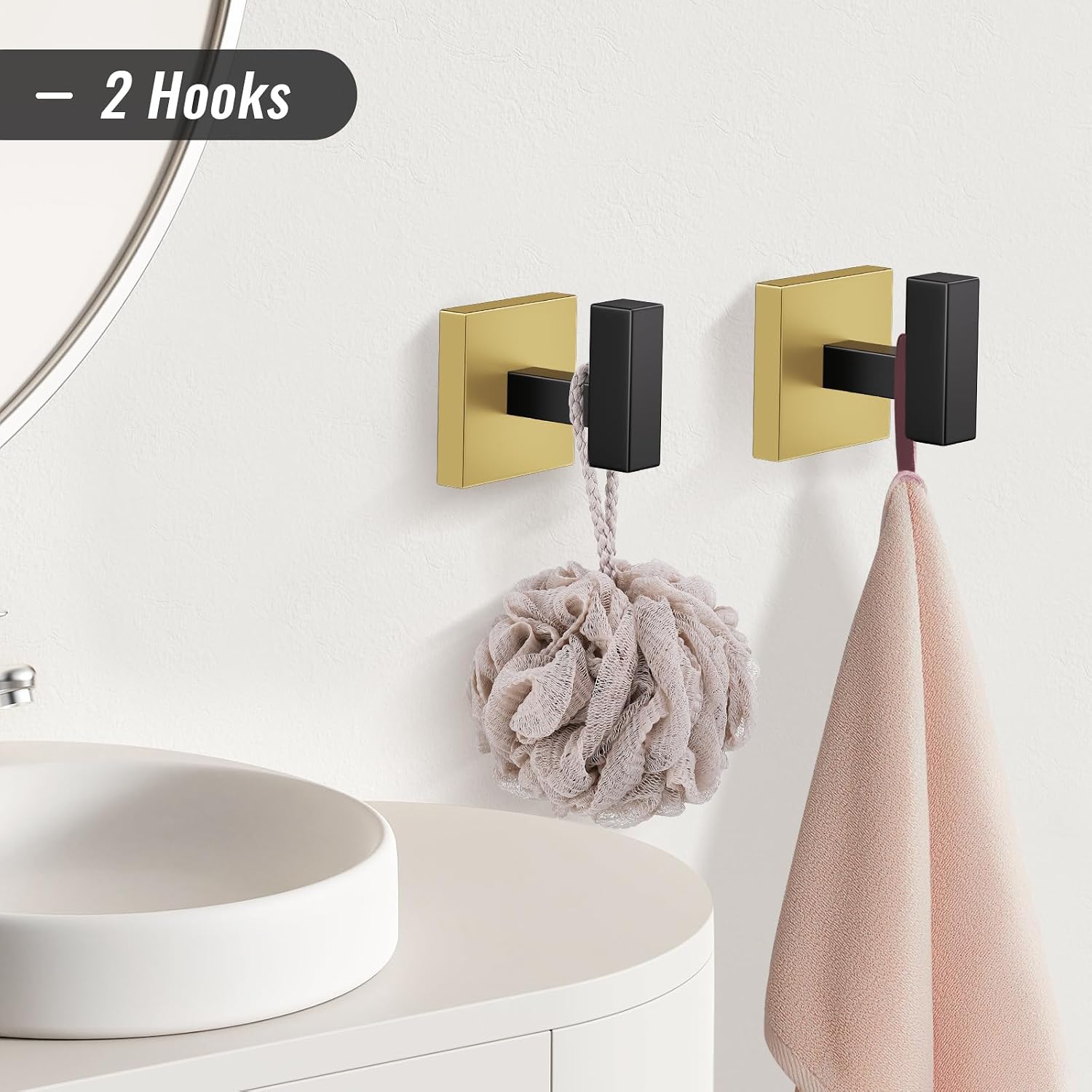 YACVCL 10-Piece Towel Bar Set,Black and Gold Bathroom Hardware Set, Black&Gold Bathroom Accessories Set, SUS304