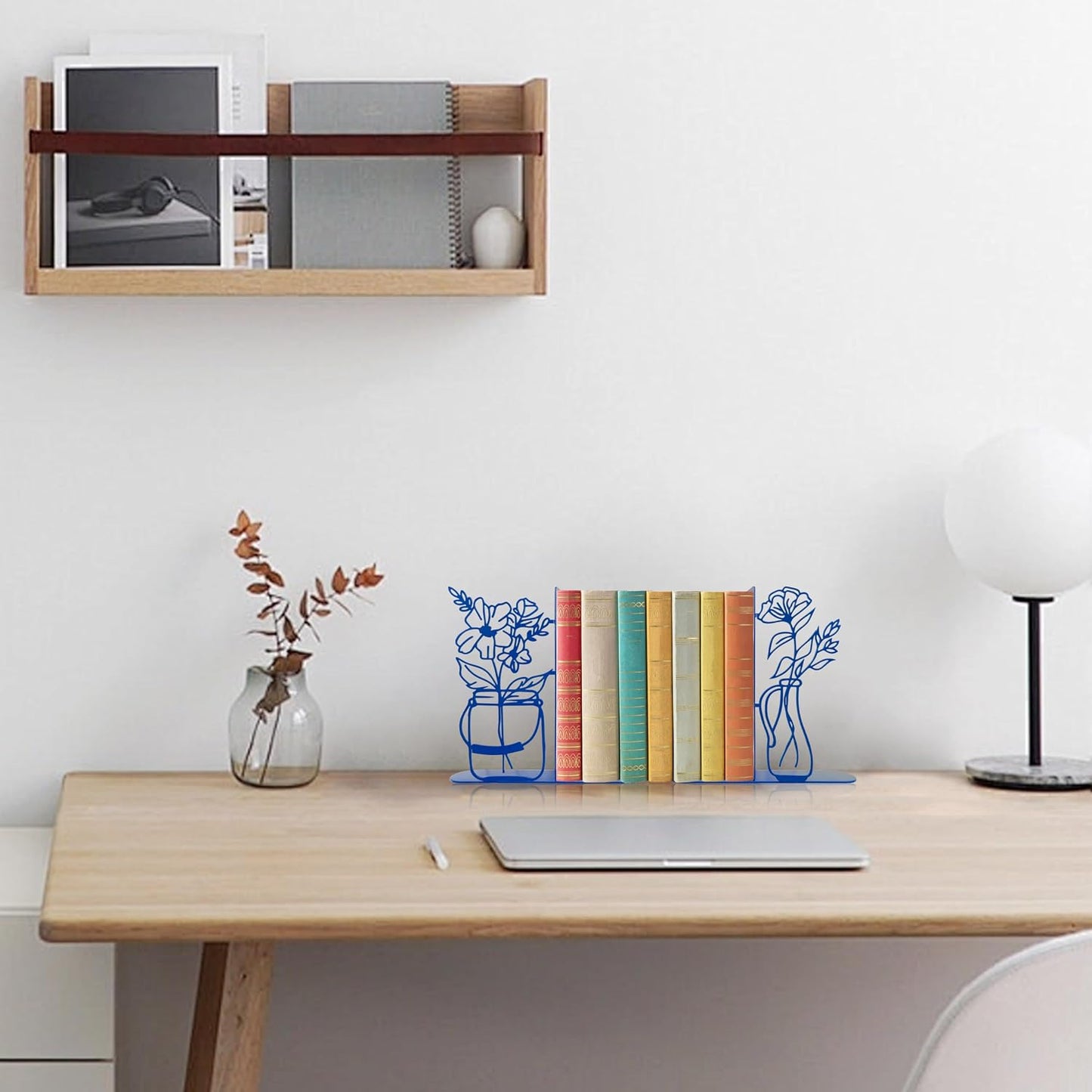Metal Decorative BookEnds / Blue