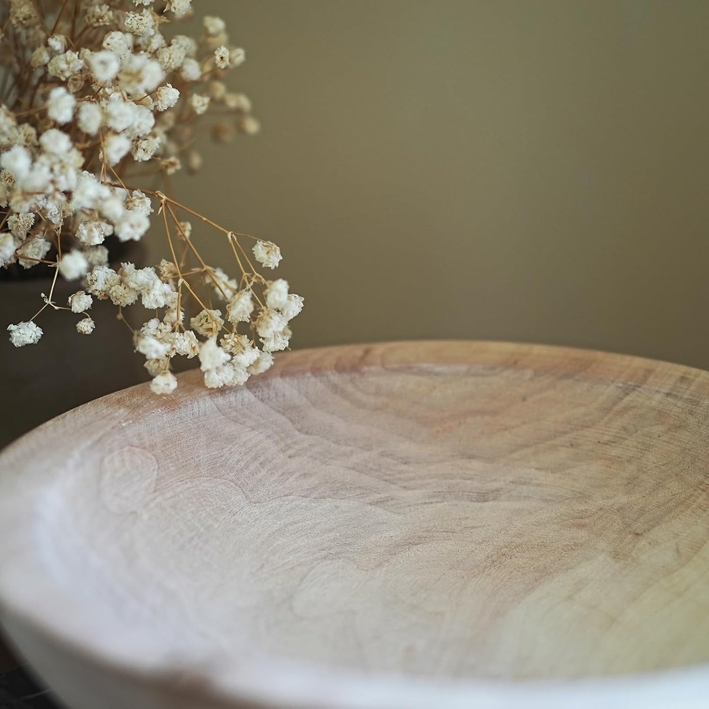 wood dough bowl / Natural