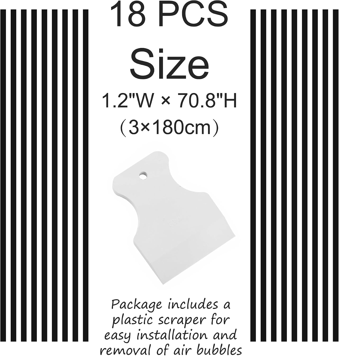 Large Vinyl Modern Line Wall Decals / Black