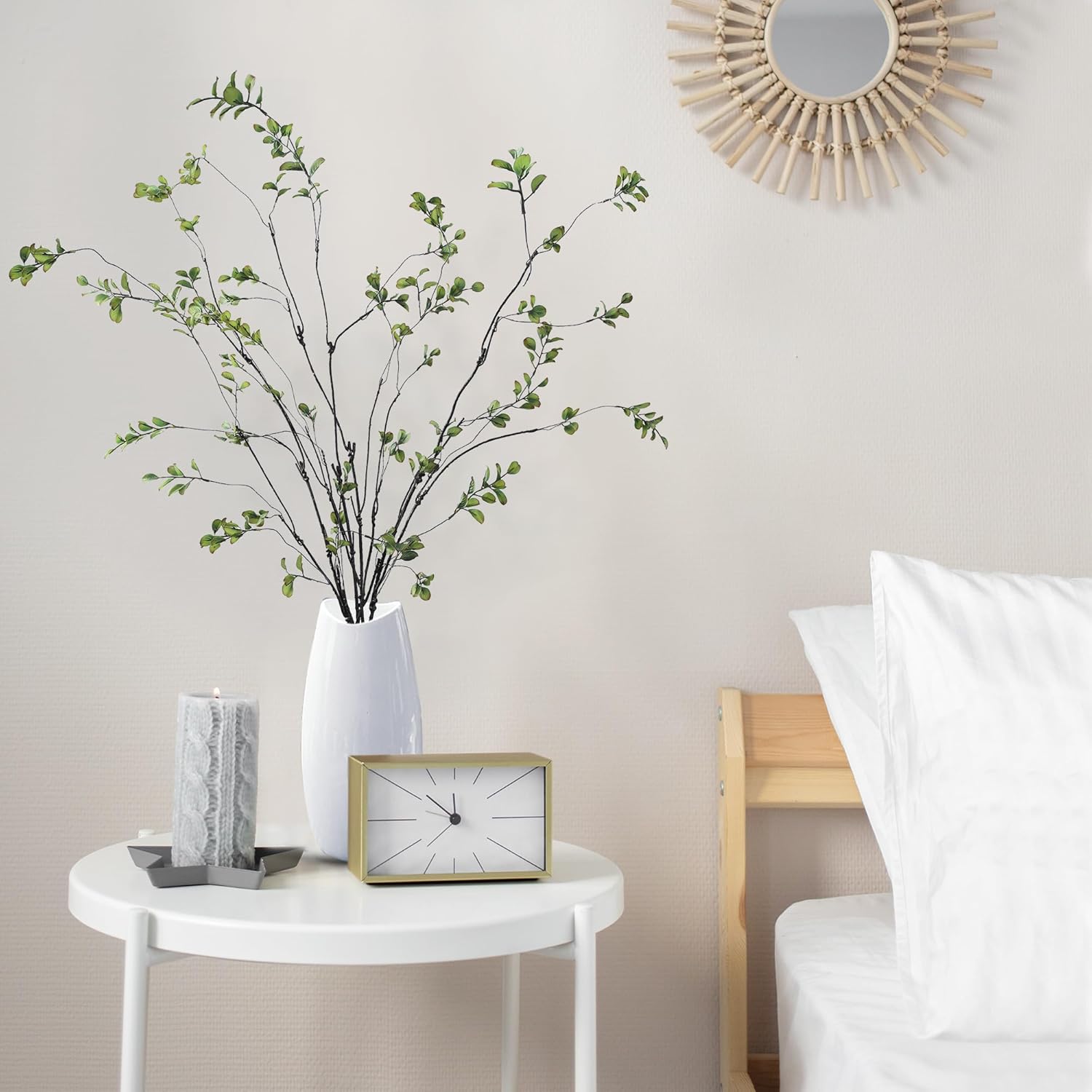 47.2’’ Artificial Ficus Branches Artificial Greenery Stems Faux Ficus Twig Plants / Green / Set of 4