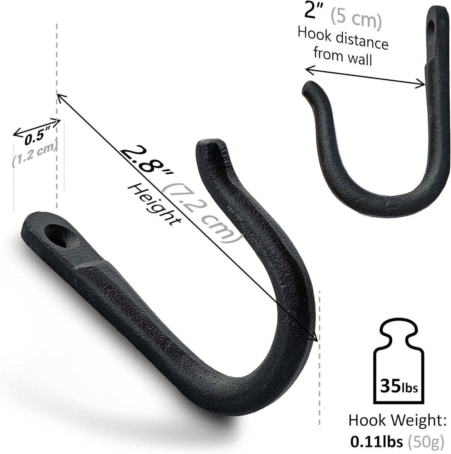 Railroad Spike Iron Coat Hooks Multi-Purpose Heavy Duty Hooks Wall Mounted / Rustic / Set of 10