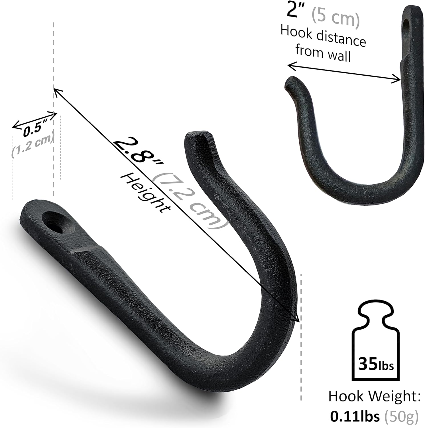 Railroad Spike Iron Coat Hooks Multi-Purpose Heavy Duty Hooks Wall Mounted / Rustic / Set of 10
