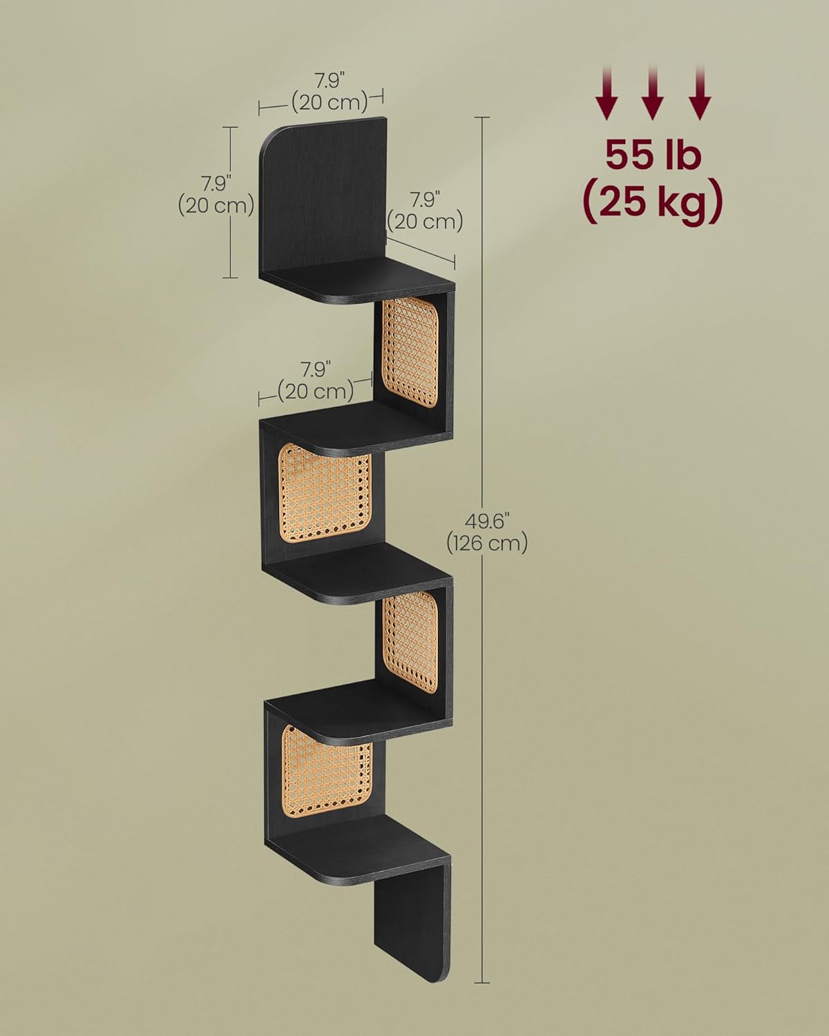 PVC Rattan Sides / Ash Black