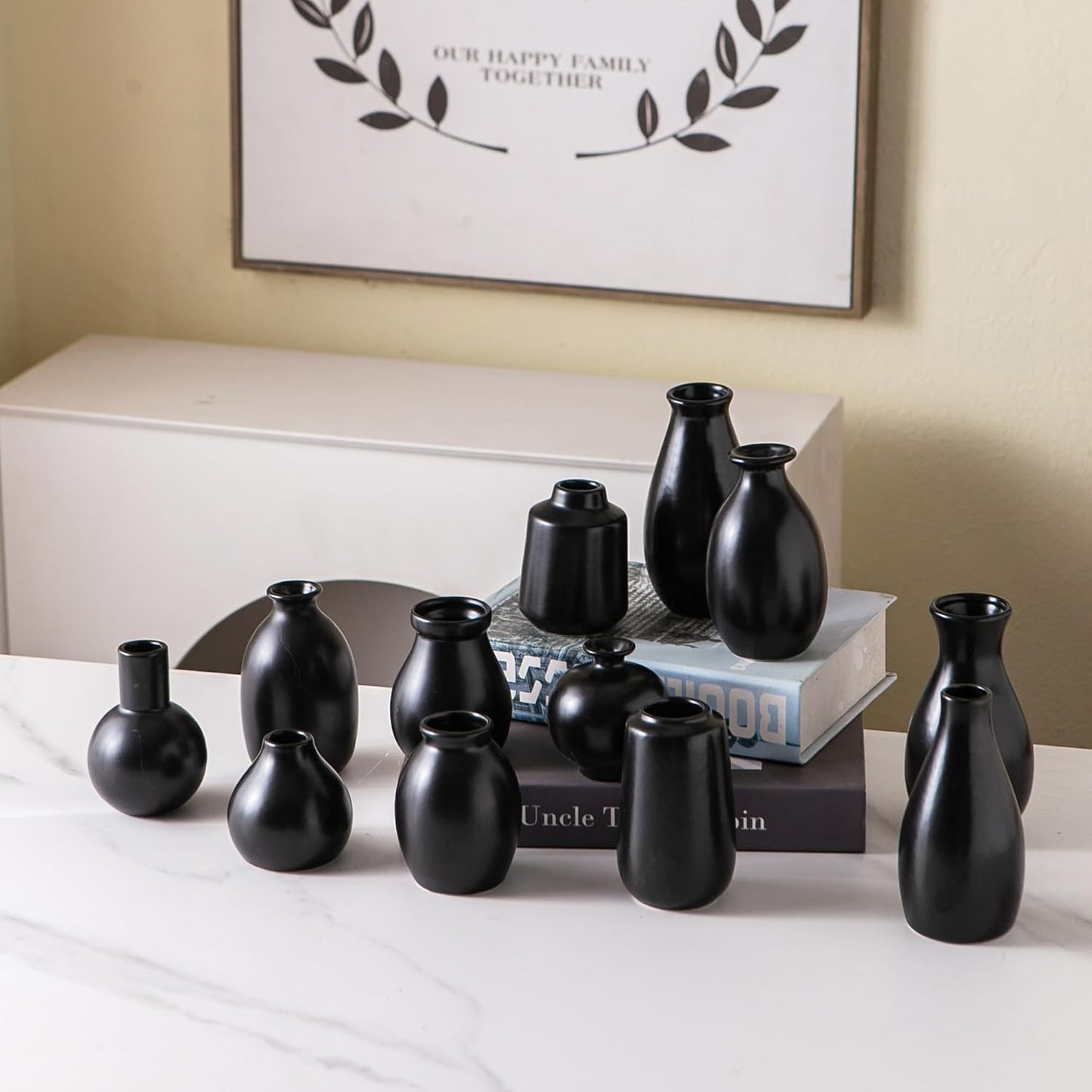 Ceramic Bud Vase / Black / Set of 12