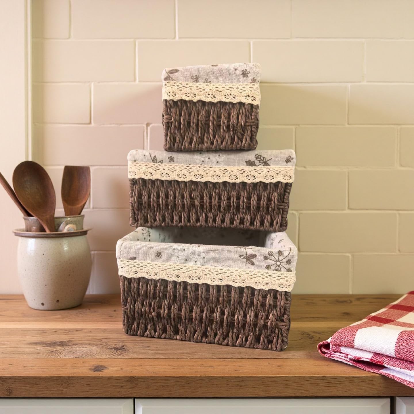 Wicker Woven Baskets / Coffee