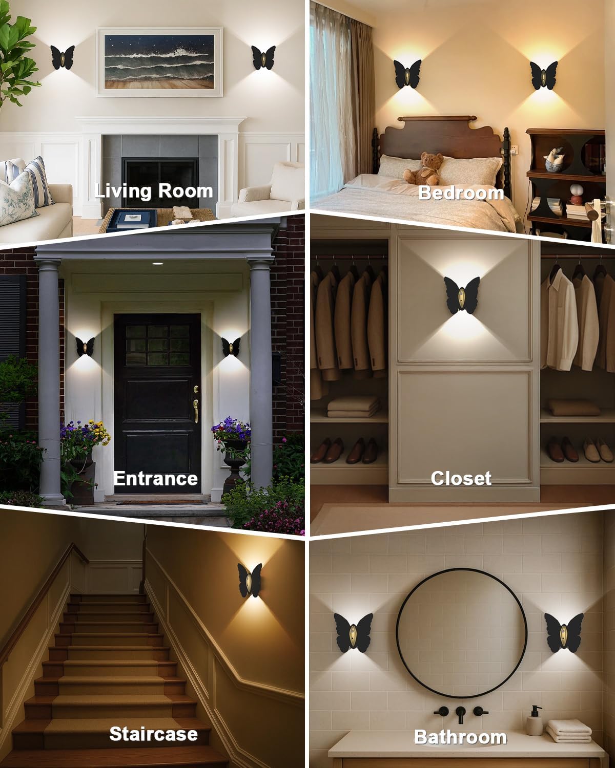 Eneru Motion Sensor Wall Sconce, Rechargeable Wall Light Wireless Indoor | 5000mAh Battery Operated Wall Sconce, Motion
