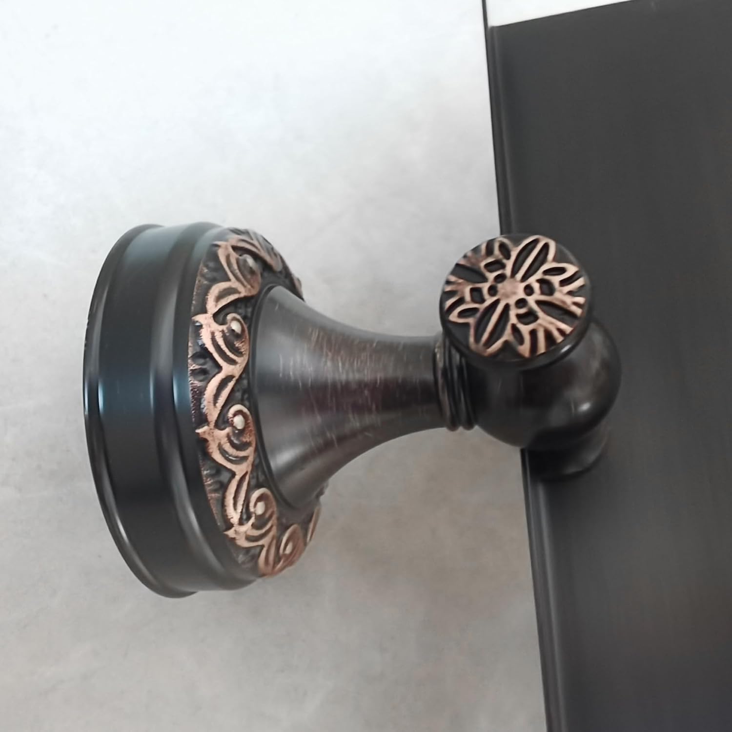 Oil Rubble Bronze Brass Bath Toilet Paper Holder with Phone Shelf, Wall Mounted Black Bathroom Hardware Accessories