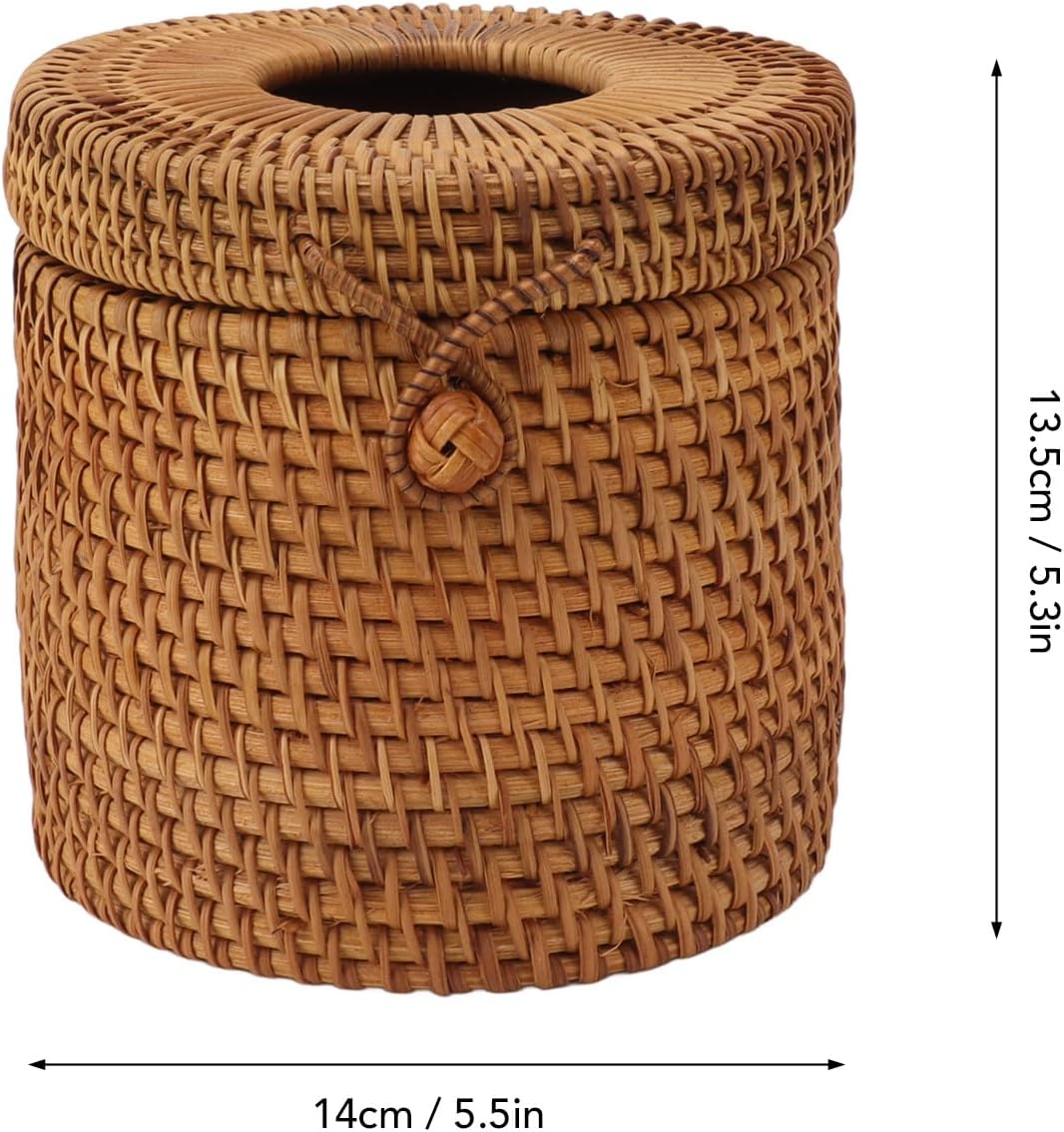 Rattan Tissue Box Cover / Cylinder
