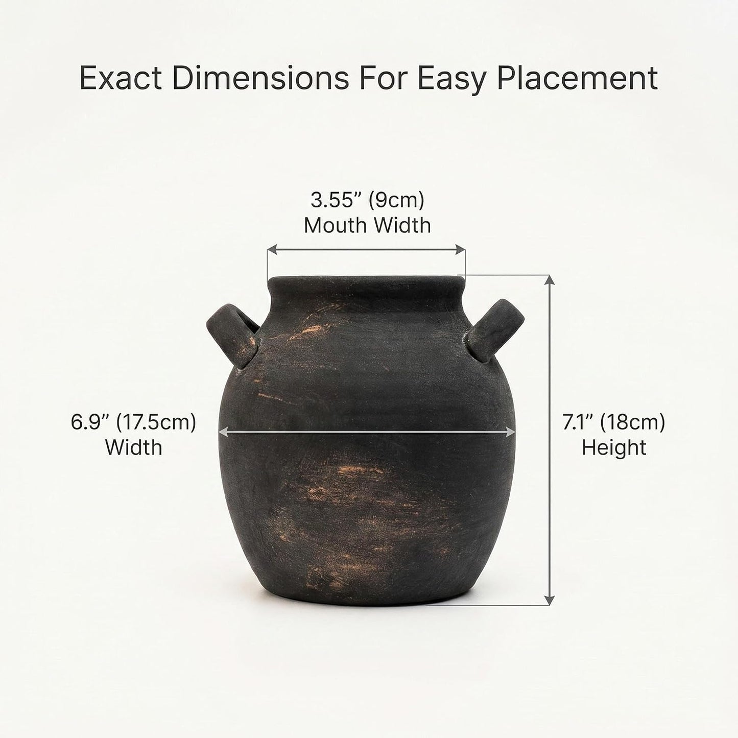 Rustic Farmhouse Vase / 001-bronze / 7.1 Inch