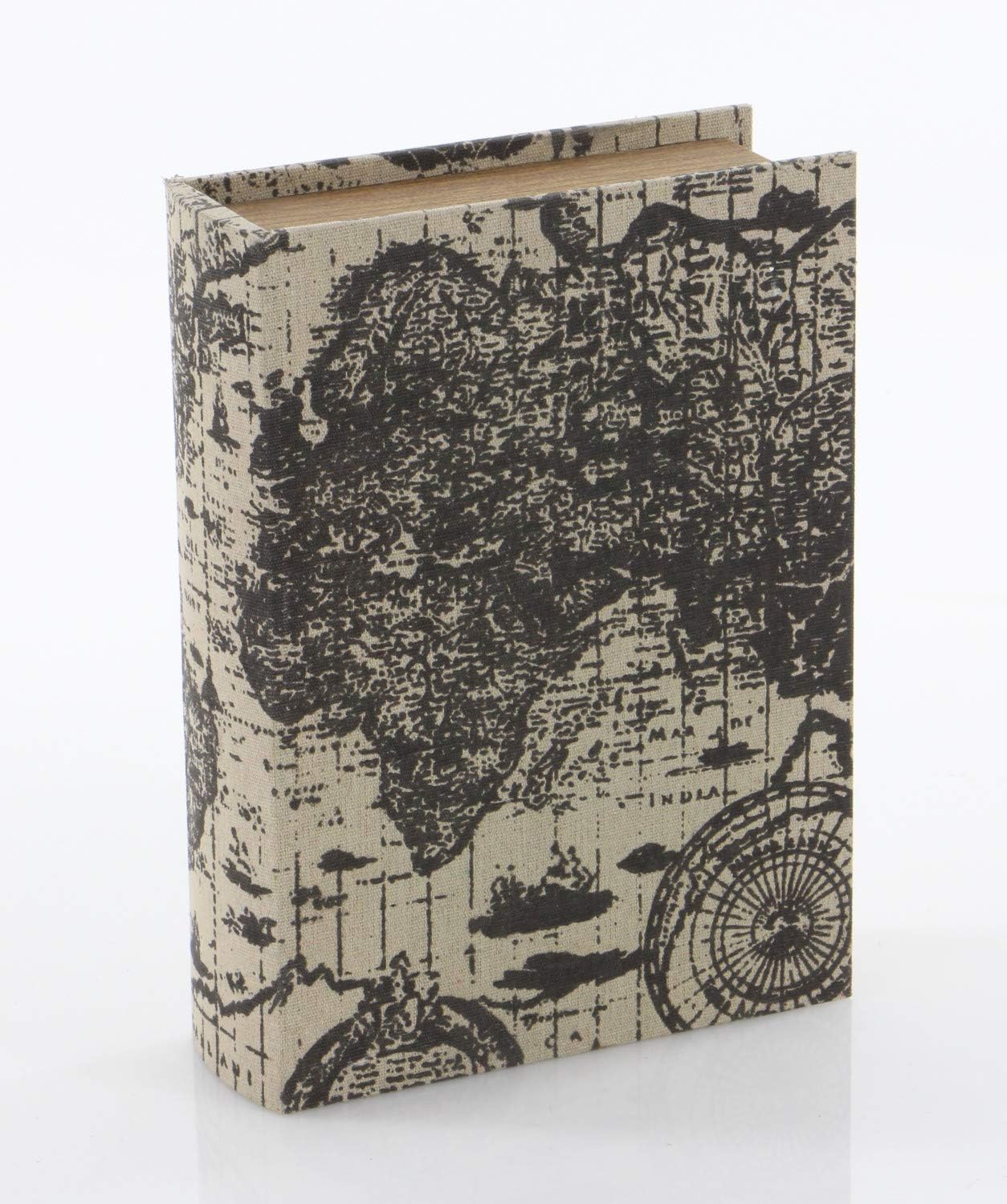 Wooden Decorative Box Faux Book Book Shaped Boxes / Beige / 14", 12", 9"H / Set of 3