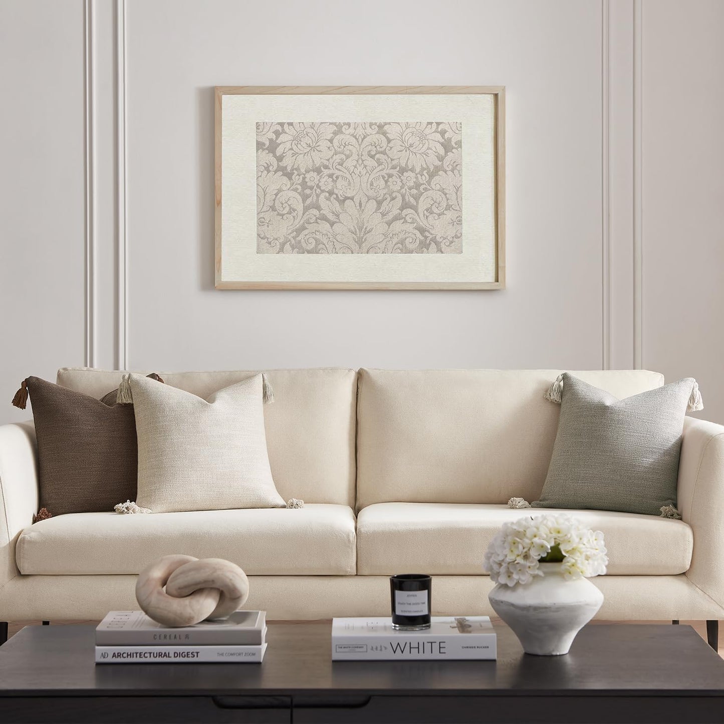 Linen Look Decorative Throw Cushion Covers / Linen Beige / 18 x 18 / Set of 2