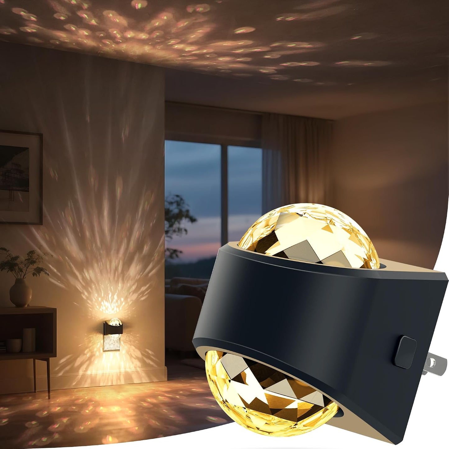 Briignite Night Light,Night Lights Plug into Wall,LED Projector Night Light
