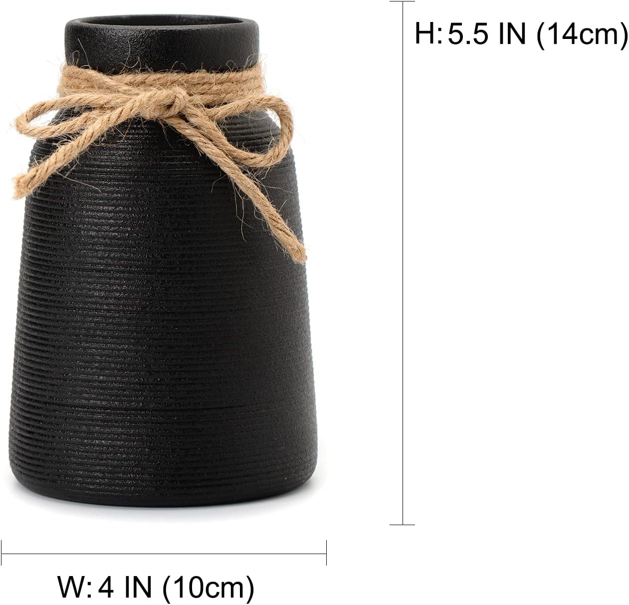 Ceramic Vase / Small Flower Vase / Black