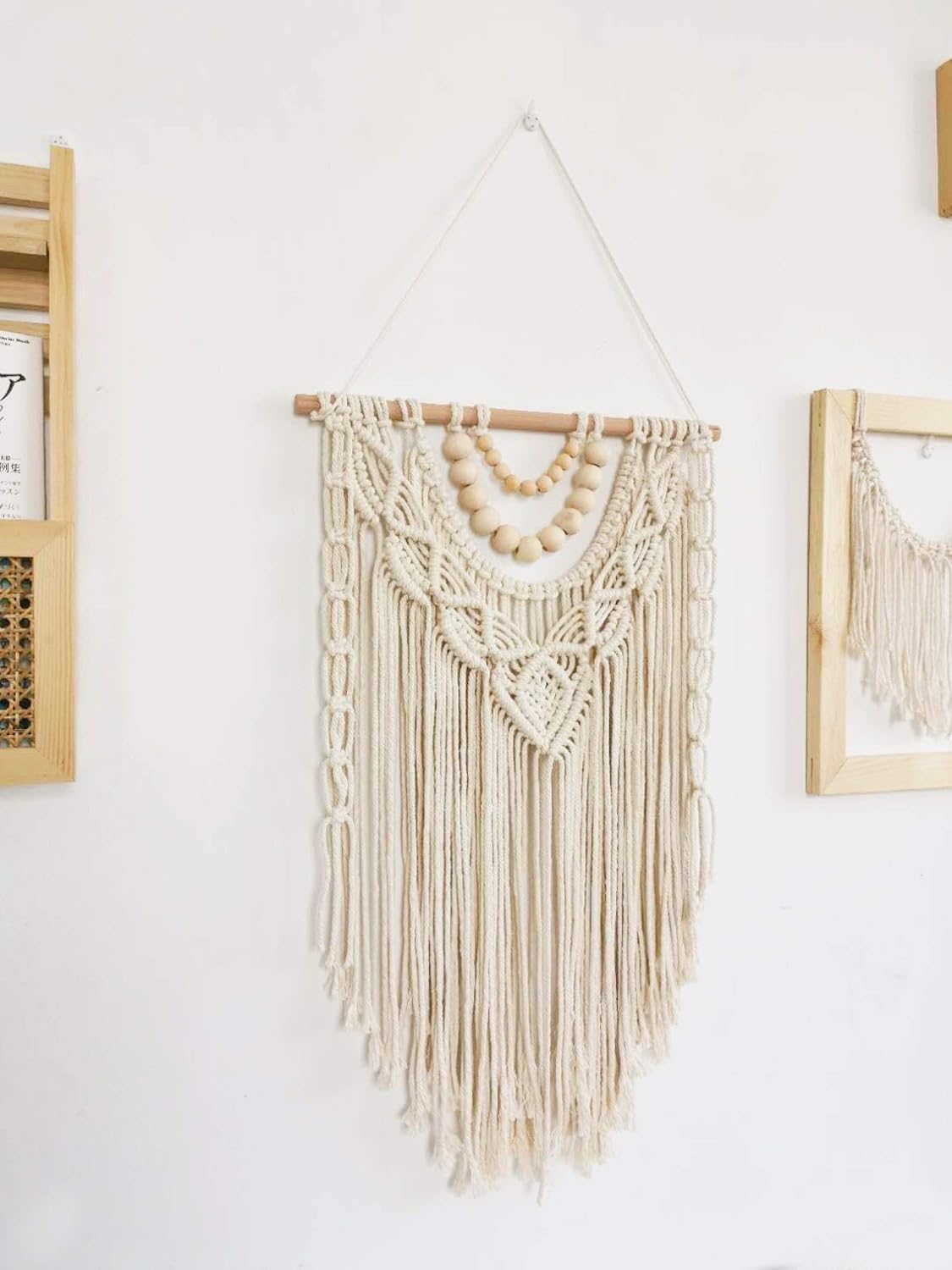 Macrame Wall Hanging Boho Macrame Tapestry Woven Home Decor Wall Pediment / 27.6"L x 15.7"W