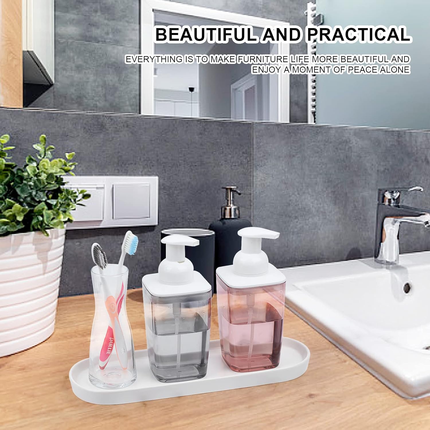 Ceramic Sink Tray / White