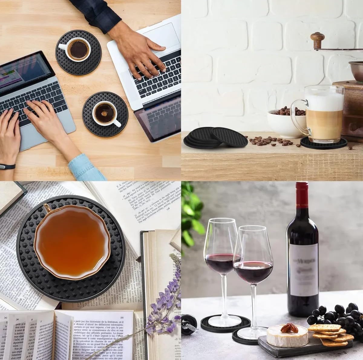 Holder / Anti Slip Coaster Sets / Set of 6