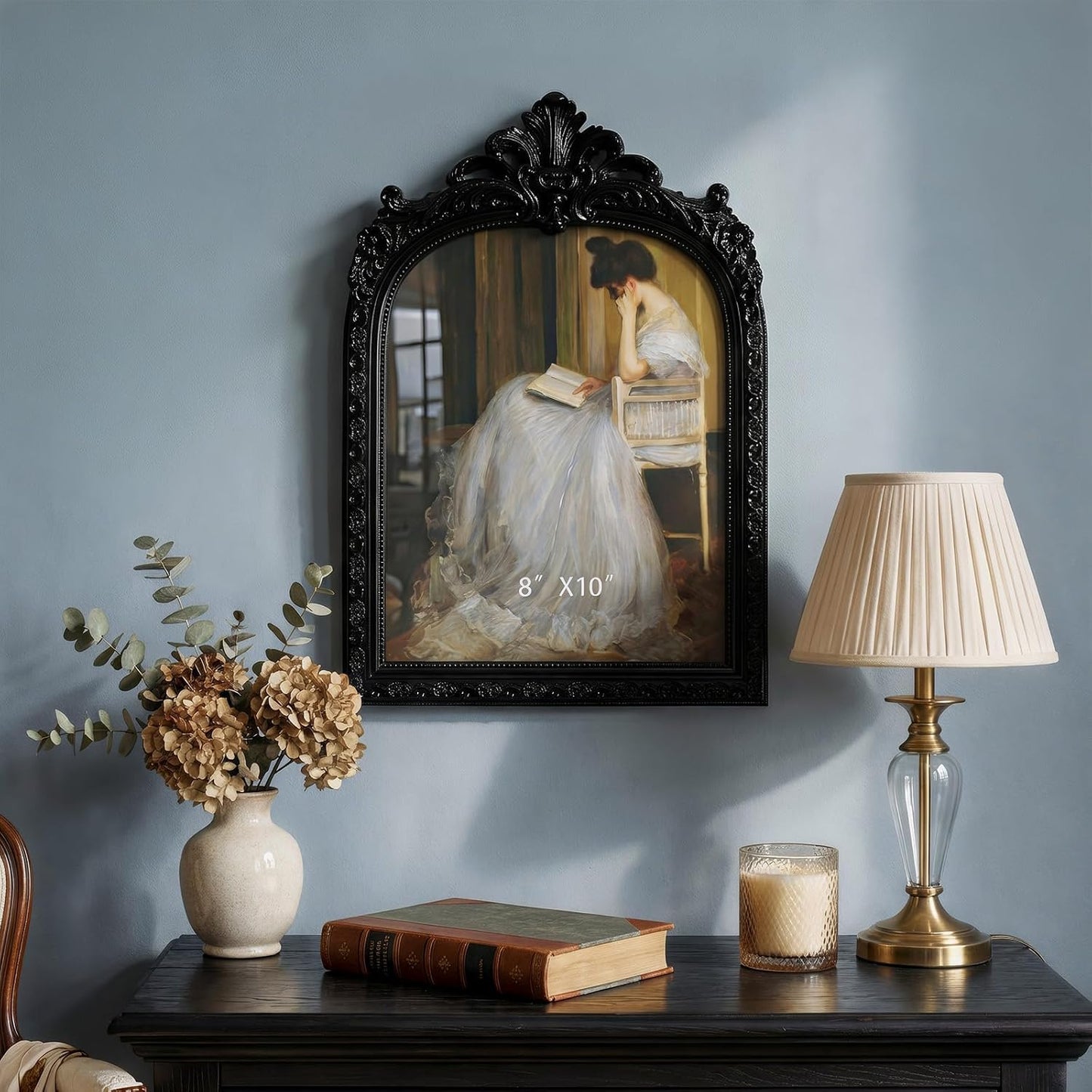 Black Picture Frame Vintage Frames / Black Arch / 8 x 10