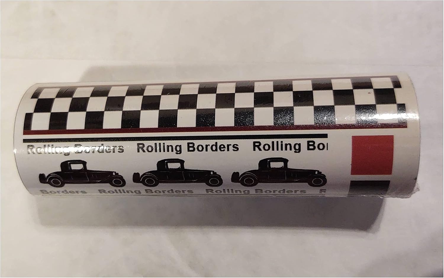 Checkered Flag Cars Wallpaper Border / Red / 4.5 Inch