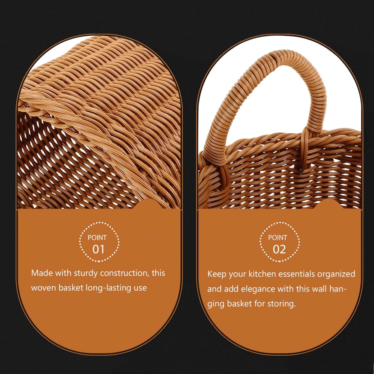 Woven Imitation Rattan Storage Basket