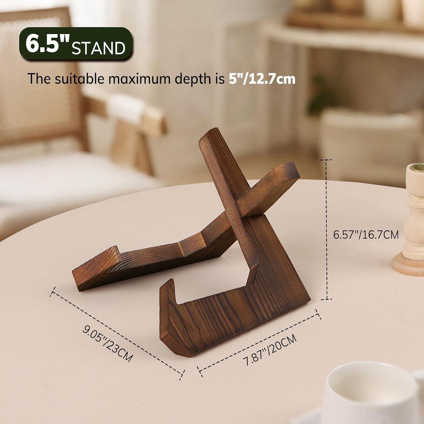 Wooden Bowl Display Stand / 6.5 Inch