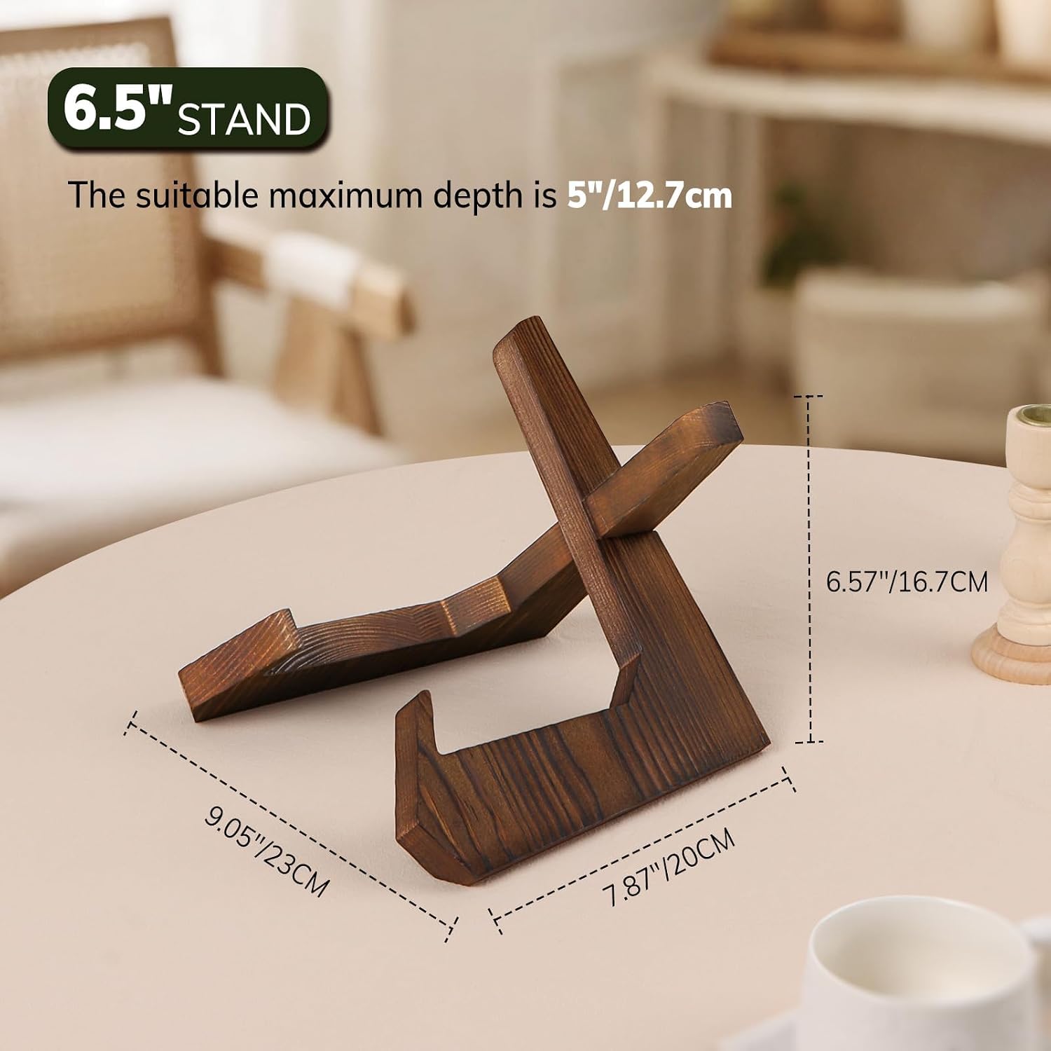 Wooden Bowl Display Stand / 6.5 Inch