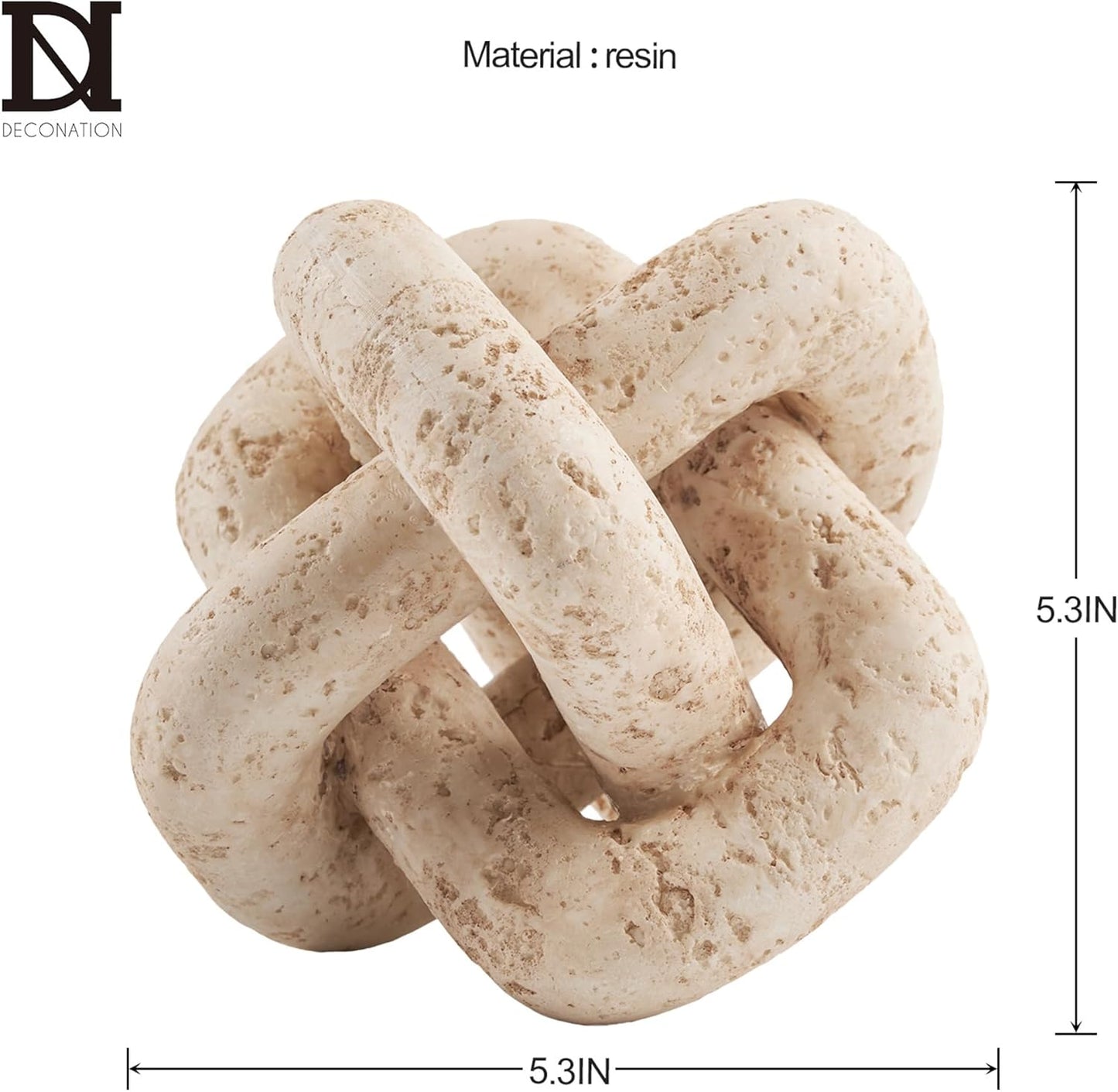 Boho Resin Chain Link Decor / Beige