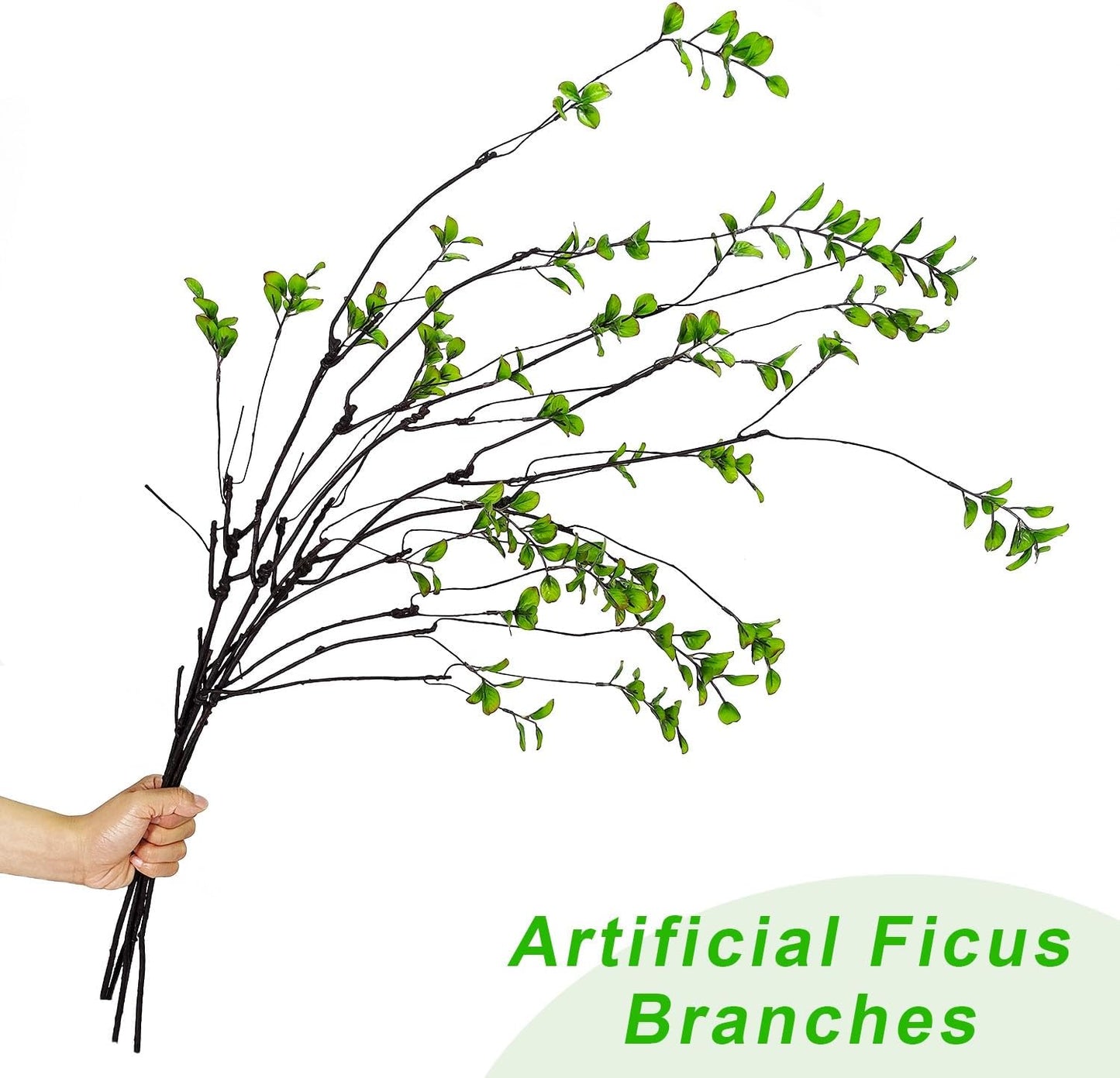 Artificial Ficus Branches for Vase / 38.5 Inch / Set of 5