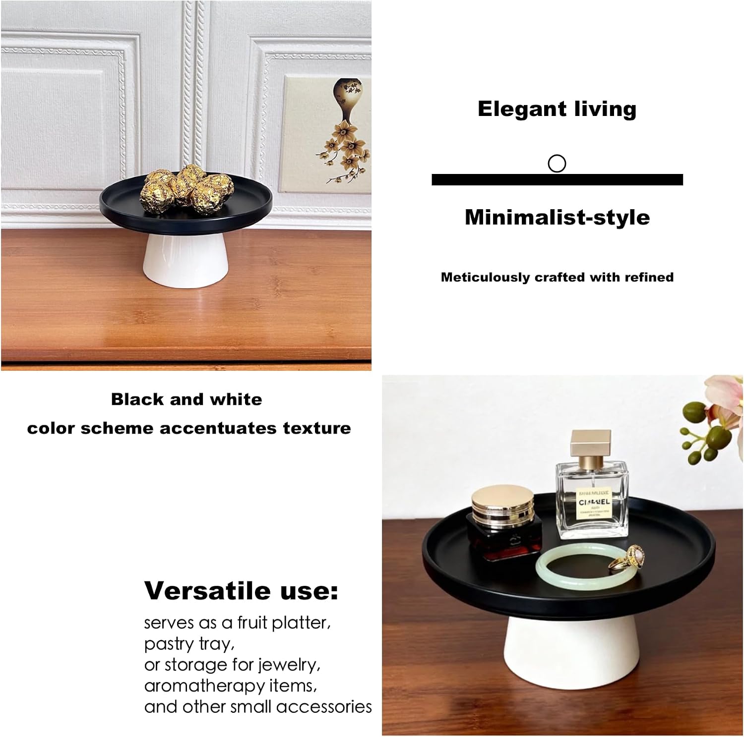 Round Ceramic Tray Decor