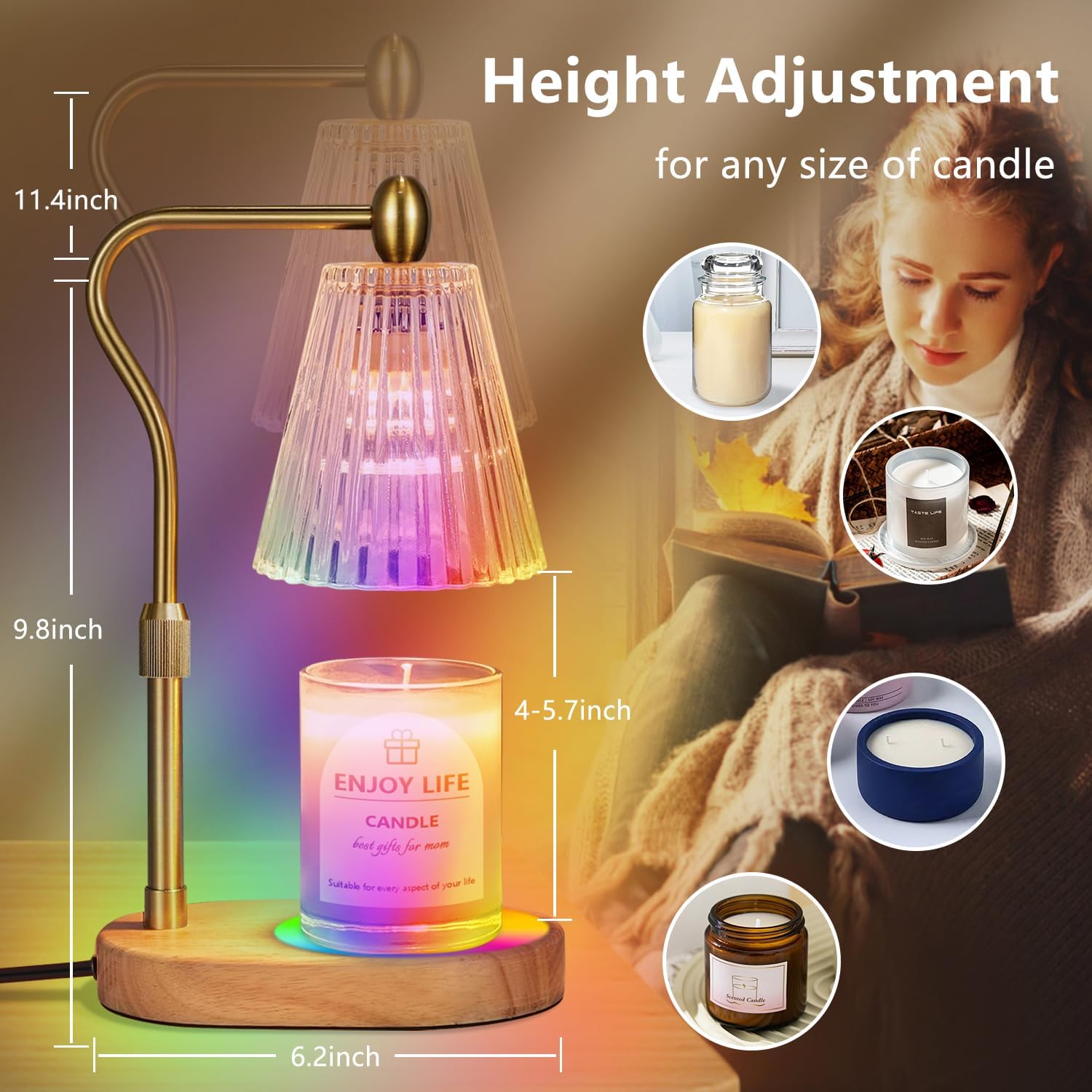Candle Warmer Lamp / Amber